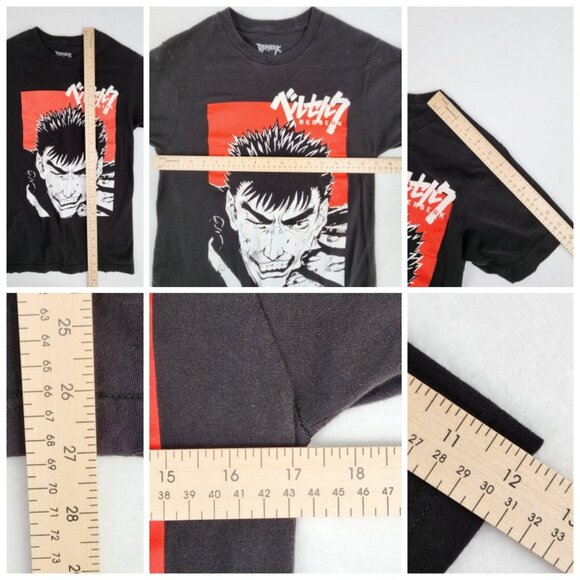 Berserk Guts Anime Crunchyroll T Shirt Size S Black Short Sleeve - Picture 6 of 8